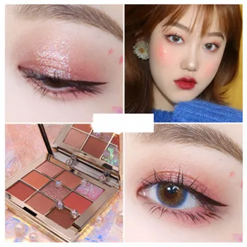 

NEW Shining Eyeshadow Palette Long Lasting Matte Eyeshadow Palette 9 Colors Perfect Color Eye Shadow Tray Set