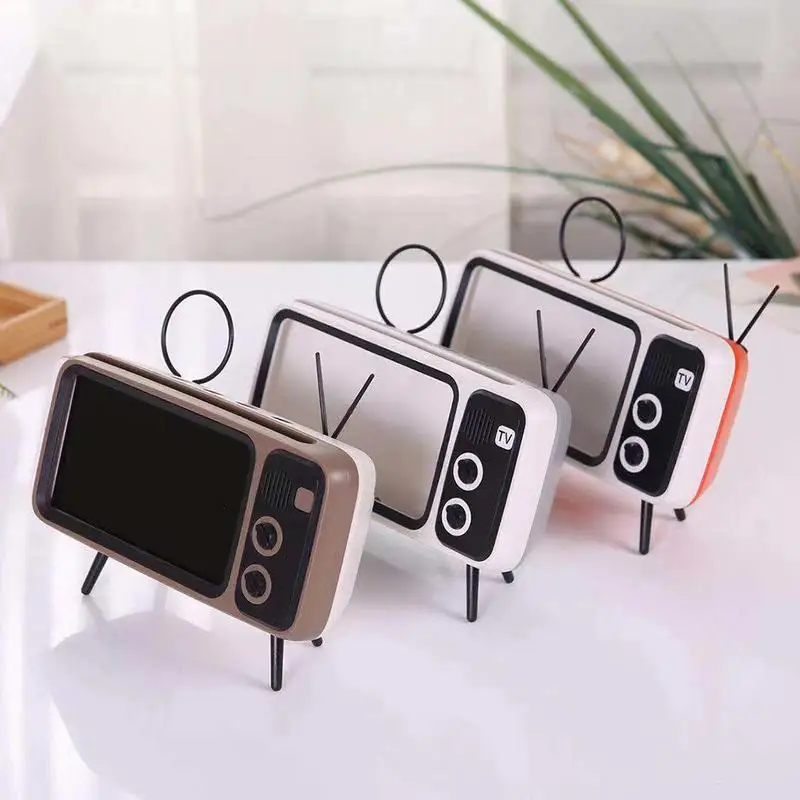 

Retro Style Bluetooth TV Bluetooth Audio Phone Holder Mini Universal YA