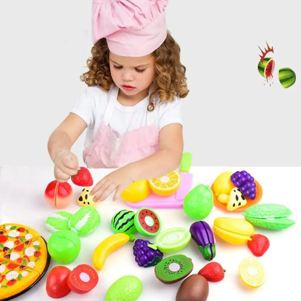 20 шт./компл. Кухня игрушки для детей ролевые игры резка Foodvegetables комплект детской одежды Кухня развивающие игрушки для кукольного домика
