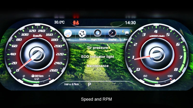 LCD touchable dashboard screen instrument cluster for Nissan Patrol Y62 2018 2019 2020 14