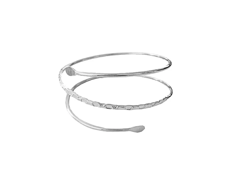 LISTE& LUKE модные браслеты на запястье плетеный браслет простые Swirl ювелирные изделия для женщин девочек - Окраска металла: Посеребренный