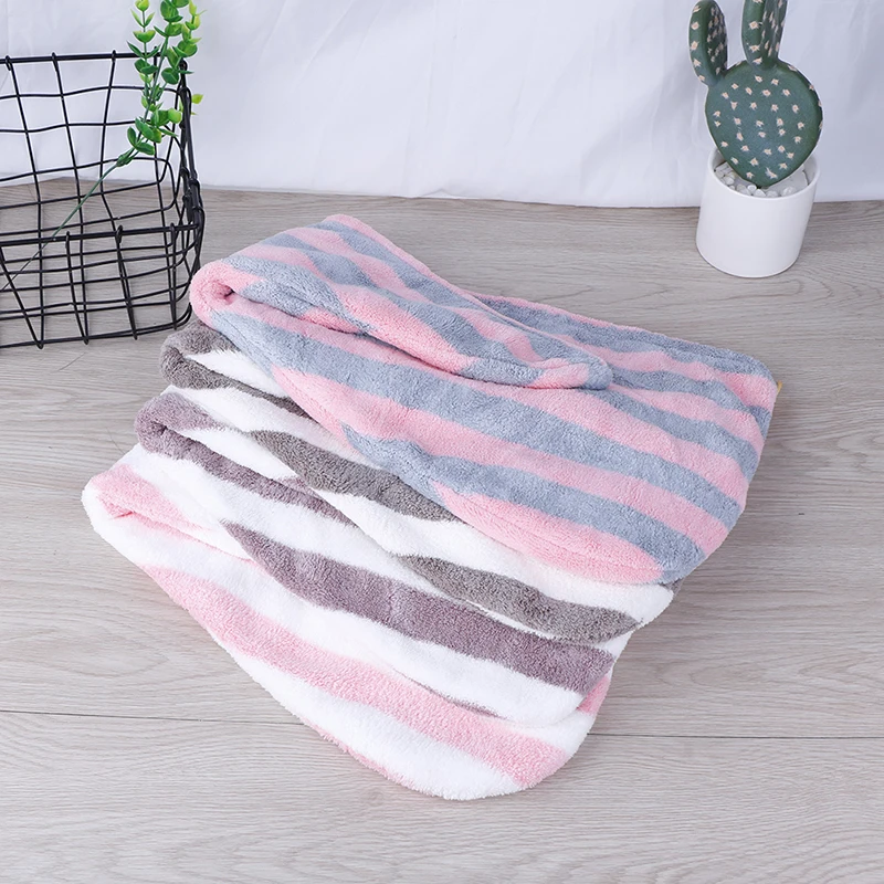 1 Pcs Mrosaa Magic Microfiber Bathing Quick Dry Hair Cap Turban Wrap Towel Hat Bathroom Cute Long Hair Hair-drying Shower Caps