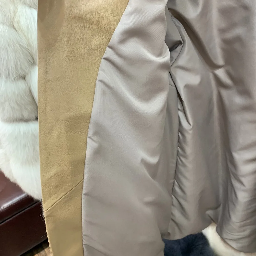 SQXR меховая женская шуба из натурального меха, толстая теплая Женская куртка из натурального Лисьего меха, верхняя одежда, длинное пальто