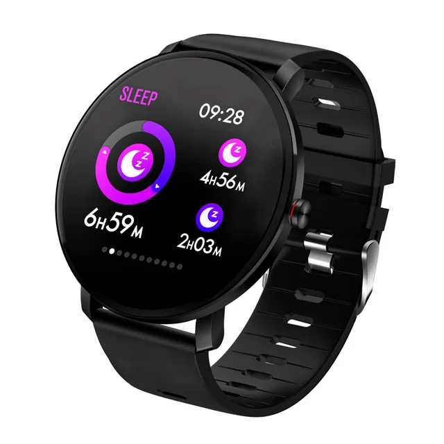 black BINSSAW спортивные Смарт-часы Bluetooth 1,3 дюймов Full Touch 2,5 D дисплей экран браслет сердечного ритма кровяное давление умные часы - Цвет: black
