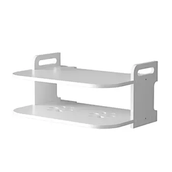 

Telephone Storage Rack TV Set-Top Shelf Wifi Router Box Holder Living Room Wall Free Punching Storage Rack