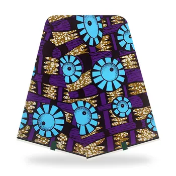 

2020 High Quality Sewing Materials For Women Dress 100%Real Ankara African Wax Dye Printed Cotton Fabric By The Yards V-L 170