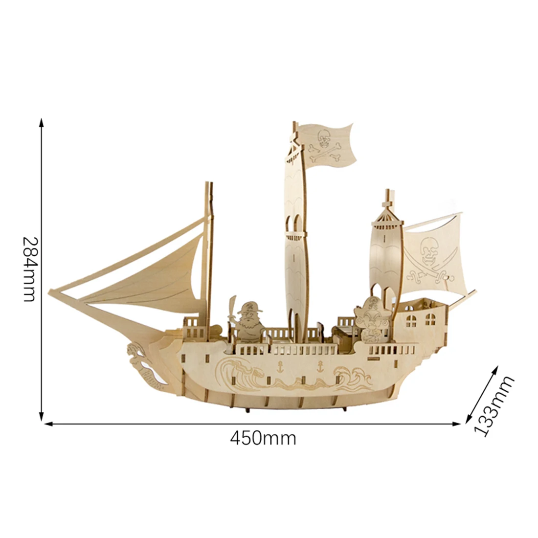 96 шт 3D деревянные головоломки модель украшения DIY сборка Подарочная игрушка-модель пиратского корабля строительные наборы