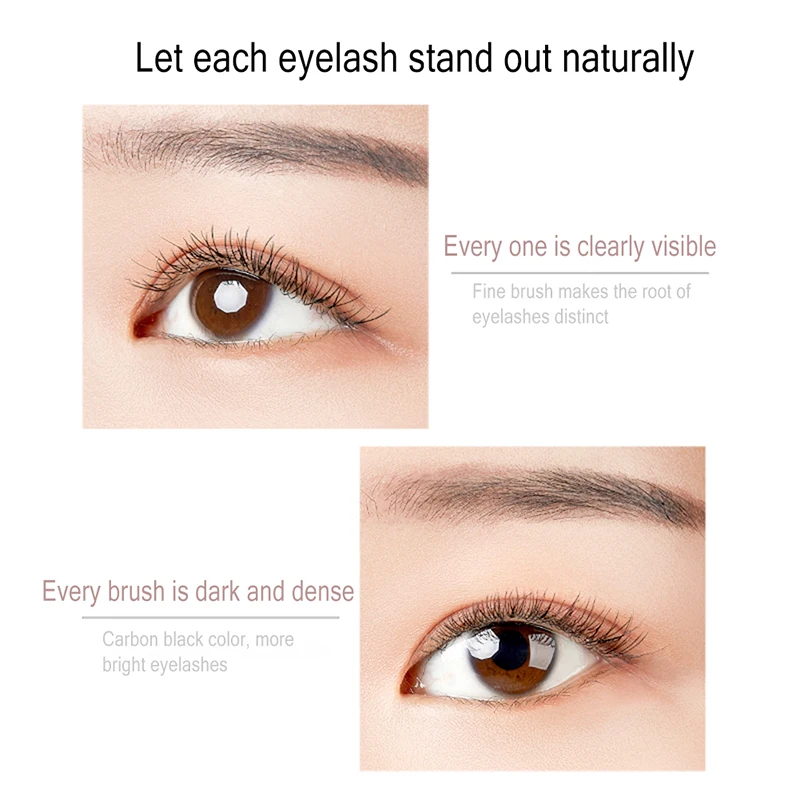 Eyelash Mascara Waterproof No Sumi, Eyelash Liquid Curling Slender Thick Eyelash Makeup Mascara Eye Cosmetic