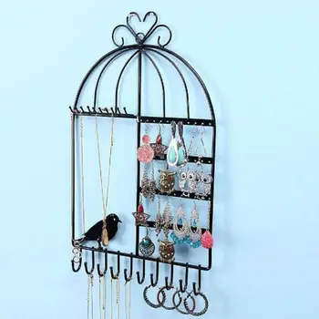 

Bird Wall-mounted Metal Jewelry Stand Holder Rack Earrings Necklaces Display New