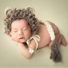 Cheap Newborn Photography Props Accessories Baby Photography Clothing Lion Costume Crochet Hat+Tail Set Studio Baby Photo Props Cheap Newborn Photography Props Accessories Baby Photography Clothing Lion Costume Crochet Hat+Tail Set Studio Baby Photo Props