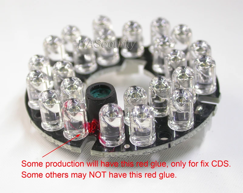 Infrared 24x IR LED Board For CCTV Cameras Night Vision (diameter outer : 44mm / inner : 17mm)