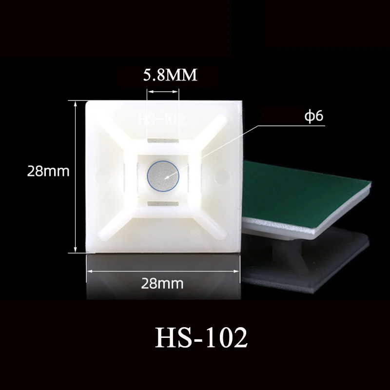 Self Adhesive Stick-on Mounts For Cable Ties Routing Looms Wire Cable Base Clamps Clip 100Pcs cable clip cable clamp