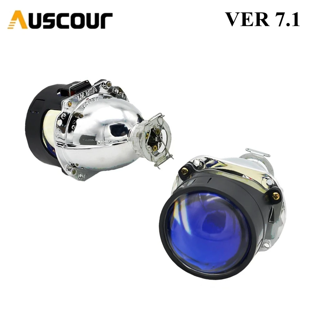 VER 7 1 Биксеноновые Hid линзы проектора с голубым покрытием LHD модификация Diy фары H1 H4