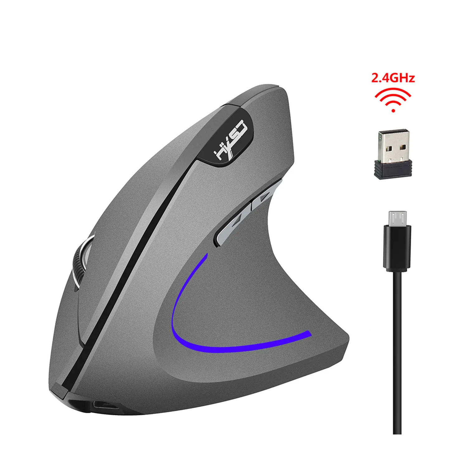 

2.4GHz Mouse Ergonomic Design 2400DPI Wireless Mouse Ergonomic Optical 2.4G 800/1200/1600 DPI Vertical Mice With USB Receiver