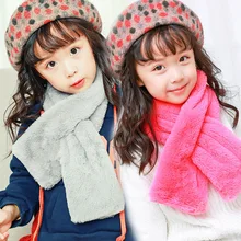 Новинка года; зимний детский шарф из кроличьей шерсти; теплый и толстый зимний шарф