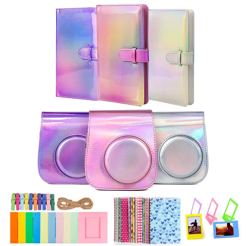 Kit de acessórios de câmera fujifilm instax mini 11 com estojo, 96 álbum de fotos, 10 quadros de fotos pendurados, 5 quadros de mesa, 20 pçs adesivos