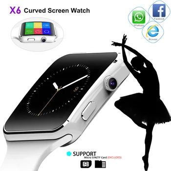 

X6 Men And Women Smart Watch Bluetooth Bracelet Supports SIM Card TF Card Comes With Camera Fitness Tracker Music Wristband