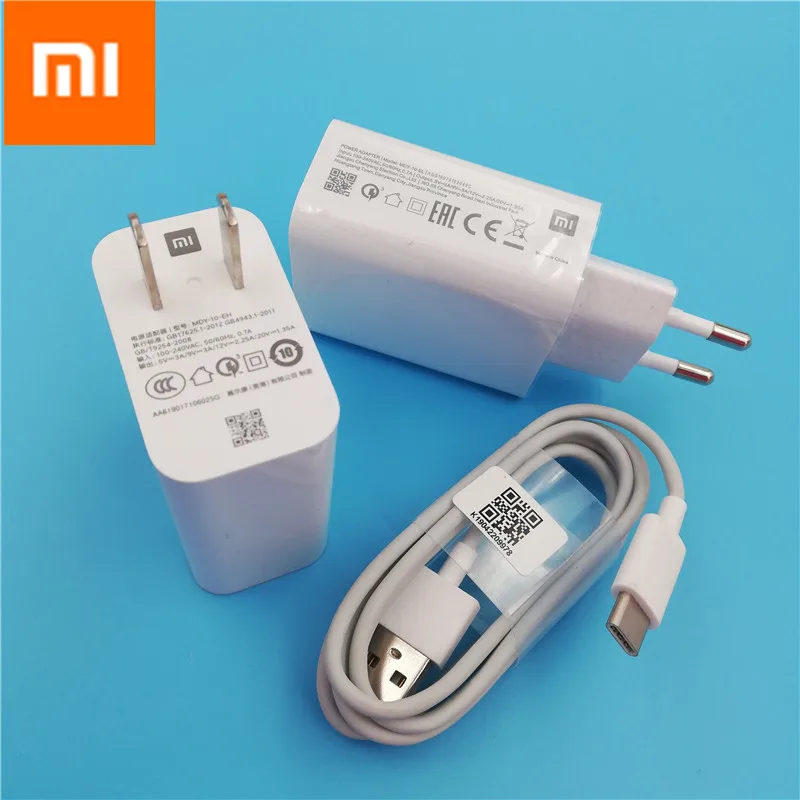 

Original Xiaomi Charger redmi note 7 USB Adapter Type C Cable For Mi 9 8 Lite 8se 9se Max Mix 3 Pocophone f1 A2 quick charge 3.0