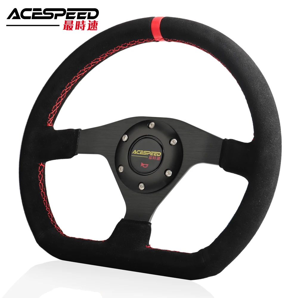 Новое 12 5 дюйма 320 мм Автомобильное рулевое колесо Racing Drift из натуральной/замшевой