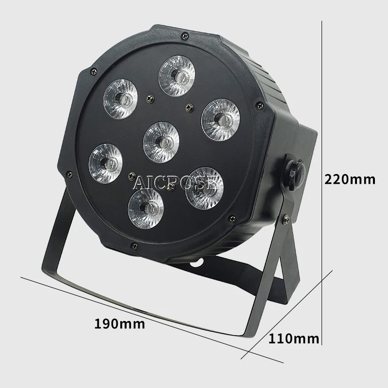 12 шт./лот 25 Угловые большие линзы 7x18 Вт led Par огни RGBWA UV 6in1 плоские par dmx512 дискотечные