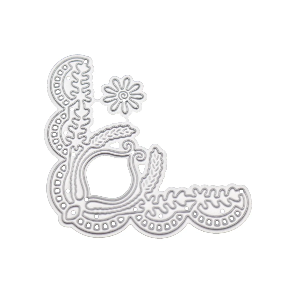 Bud Frame Metal Cutting Dies Flower Lace Die Mold Irregular Scrapbook Embossing Hollow Craft Knife Mould Stencil Stamps and Dies