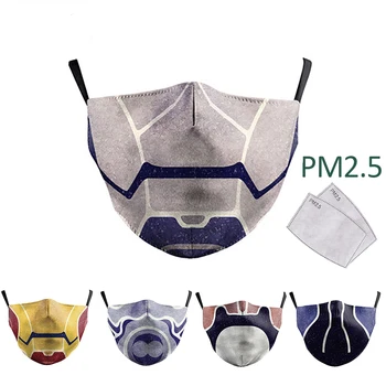 

3D Cartoon Cute Super Hero Print Face Mask Cosplay Iron Man Masks PM2.5 Filter Dust Mouth Cover fashion Mask Unisex Mouth Muffle
