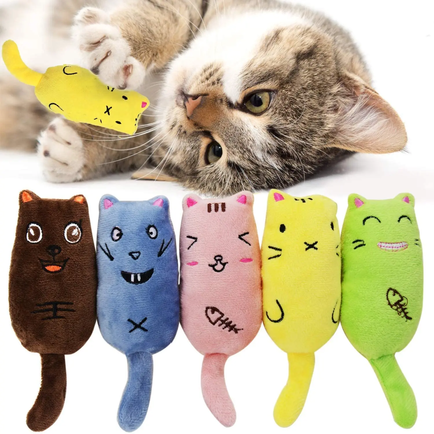 Игрушки для кошек С Кошачьей Мятой шлифовки зубов Интерактивная игрушка фиджет с когтями плюшевая подушка