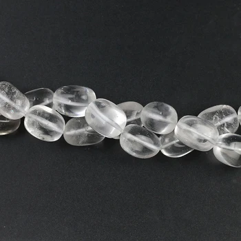 

15*22mm Natural Oval Rock Crystal Loose Spacer Beads For Jewelry Making DIY Necklace Bracelet Accessories 15'' Charms Beads