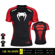 Змеиная шкала с коротким рукавом фитнес ММА Боксерские майки Тигр Муай Тай Рашгард джиу джитсу король боксерская футболка ММА компрессионная