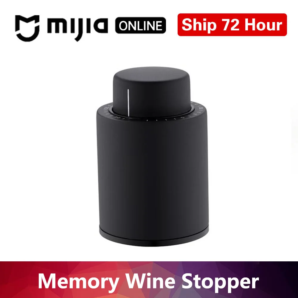 Новинка XIAOMI Mijia пробка для бутылки вина для свежего запечатывания вакуумные пробки памяти - Цвет: black