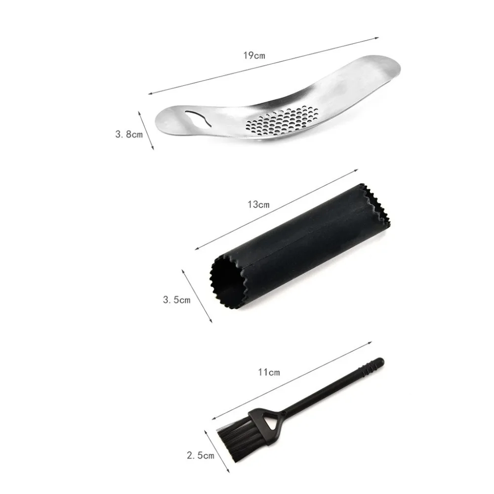 Stainless steel manual garlic press garlic grinder set pressure garlic with bottle opener function Cooking tools 20O31 (6)