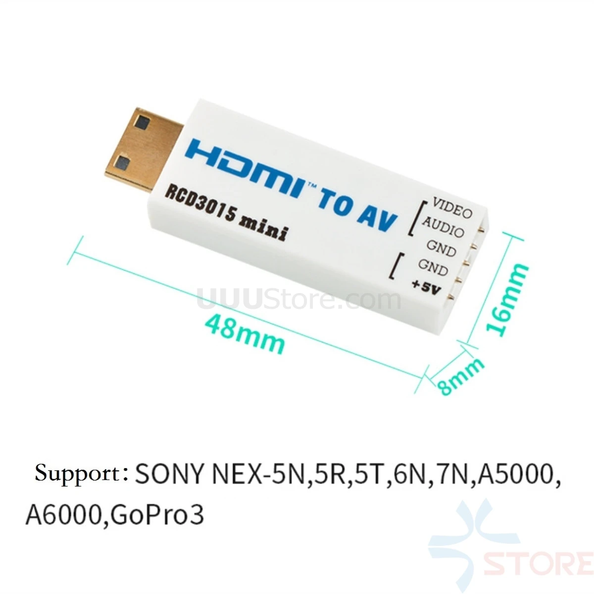 Преобразователь порта Mini HDMI AV RCD3015 для SONY NEX 5N 5R 5T 6N 7N A5000 A6000 и GoPro3 FPV аэрофотосъемки