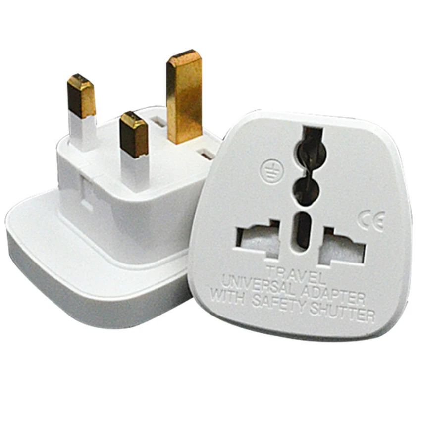 Universal CN AU EU US to UK Travel Plug Adapter Saudi Arabia England Singapore Electrical AC Power Convert Plug Type G 13A 1pcs