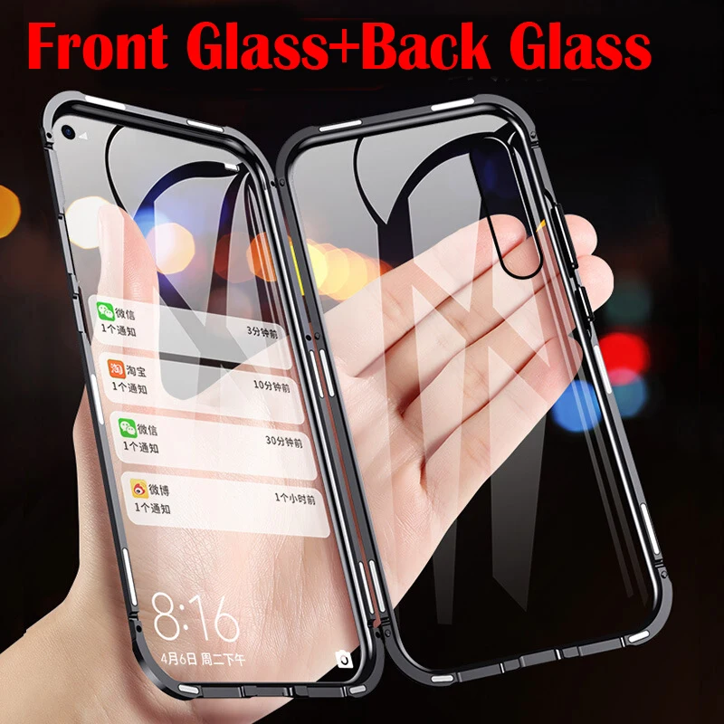 

Magnetic Case For Huawei P20 P30 Pro P Smart Z 2019 Y9 Prime Mate 10 20 30 Pro Honor 10 Lite Nova 3e 5i 360 Tempered Glass Cover