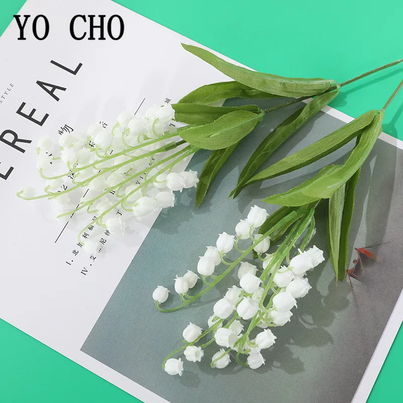 YO CHO Искусственные пластиковые цветы букет домашнее свадебное украшение наружные Мини Искусственные цветы Лилия для сада балкон DIY Dcor