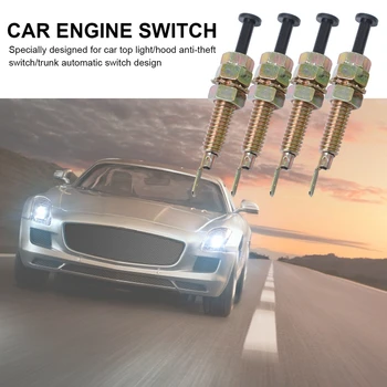 

4 Pcs Car Hood Pin Switch Universal Engine Alarm Security Truck Auto Door Trunk Alarm Electronic Pin Switch