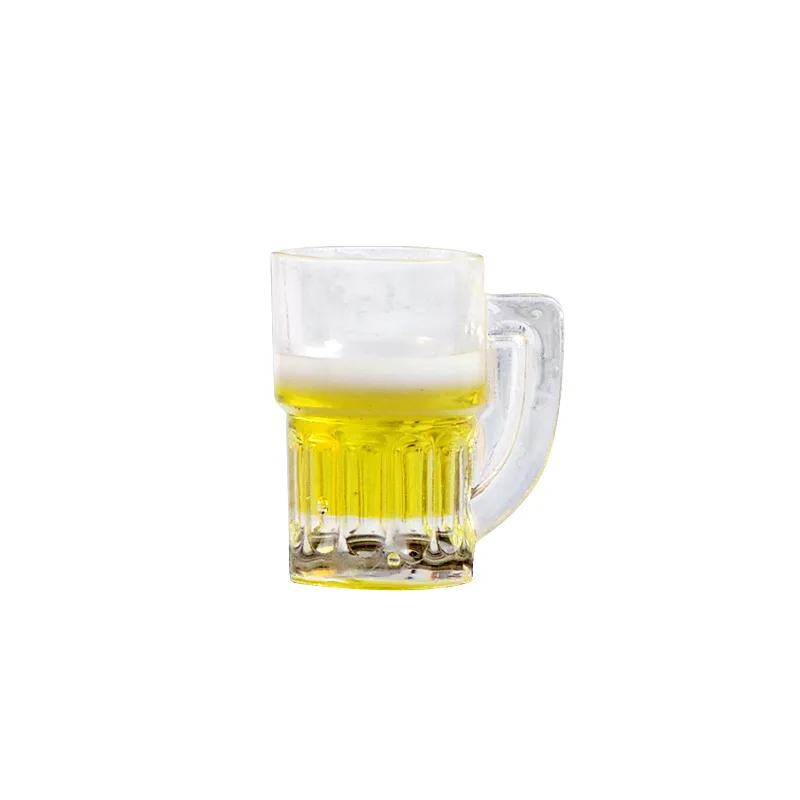 10Pcs 18mm Simulation Three-dimensional Beer Mug Resin Accessories Scrapbooking Cabochon Flatback Decoration Craft Embellishment