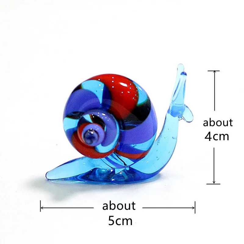 Glass snail, glass snail figurine, miniature snail, glass mollusc