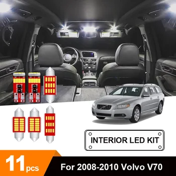 

11 x White Ice Blue No Error Car Interior LED Reading Trunk Step Courtesy License Plate Bulb Package Kit For 2008-2010 Volvo V70