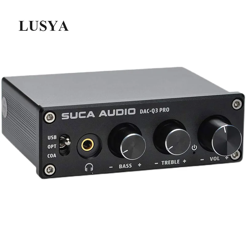 

LUSYA DAC Headphone Amplifier SA9023+CS8412+97220+NE5532 sound card Optical Fiber Decoder Preamp