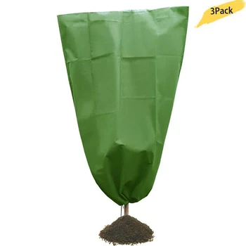 

3pcs Sapling Home Warm Non-woven Fabric Cold Weather Protective Bag Breathable Tree Winter Garden Shrub Plant Cover Frost