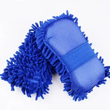 

1Pc Car Coralline Sponge Microfiber Washer Clean Wash Towel Chenille Cleaning Duster