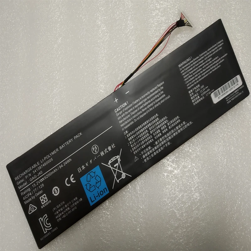 Для Gigabyte Aero 14 V7 P64WV6 W CF2 15 RTX 20 15X 4ICP4/77/128 GAG J40 541387460005 новая настоящая аккумуляторная