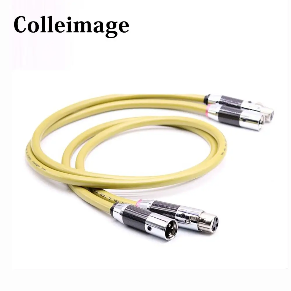

Colleimage One Pair Hifi XLR Cable High Quality Silver 2 XLR Male to Female Audio Cable AMP DVD VCD CD Player Audio Cable