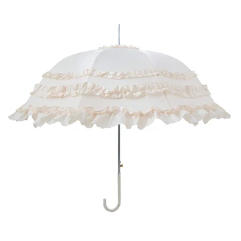 

Outdoor Wedding Parasol Bridal Shower Elegant Laciness Umbrella Photograph Costume Accessory