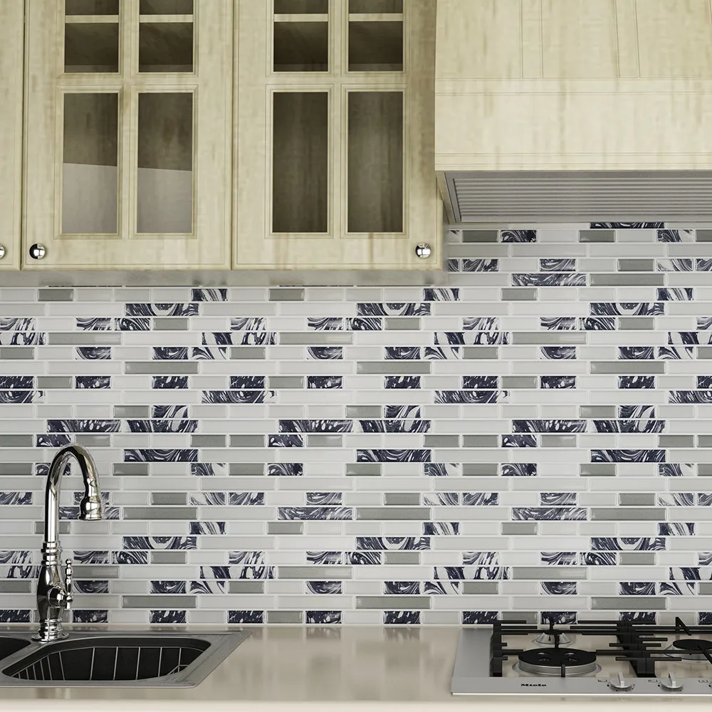 Мозаичная самоклеящаяся плитка Backsplash Настенная Виниловая наклейка для ванной