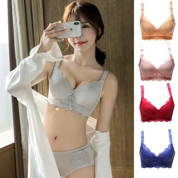 

Brand Women's Push up Adjustable Bra Small Bust Lace Thick Underwear