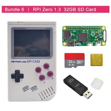 Kit de carcasa Retroflag GPi con Raspberry Pi Zero 0/w + tarjeta SD de 32GB + lector de tarjetas USB + disipador térmico