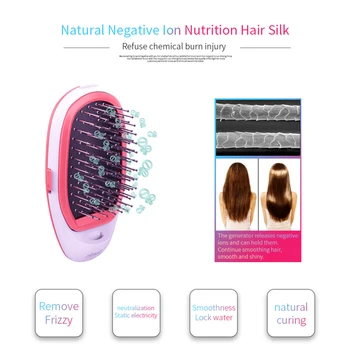 

Portable 1Pcs Lonic Electric Hairbrush Portable Electric Lonic Hairbrush Negative Ions Hair Comb Brush Hair Modeling Styling