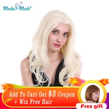 Moda& Mode синтетический парик на кружеве 3" 613 свободная часть блонд длинный волнистый кружевной парик термостойкий синтетический парик для женщин